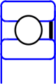 Bearing With One Rubber seal